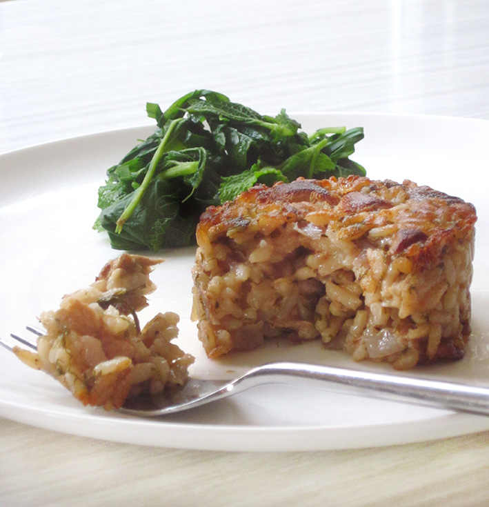 Forage London foraged mushroom risotto cakes